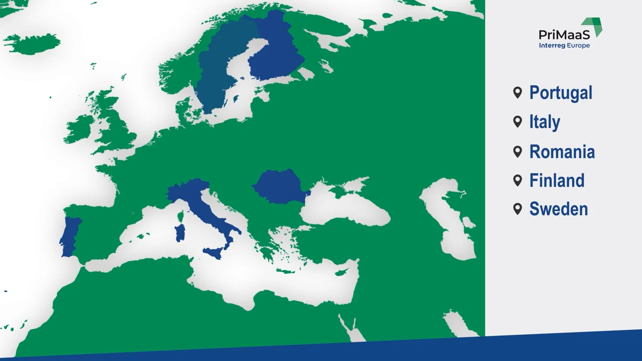Mapa dos parceiros do PriMaaS na Europa