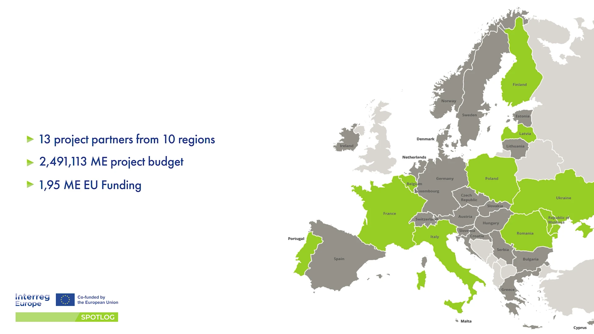 Números do Spotlog: parceiros, regiões e orçamento europeu
